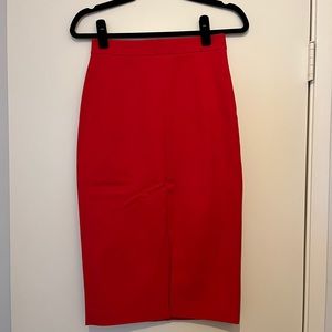 J. Crew Pencil Skirt, Red, Size 0